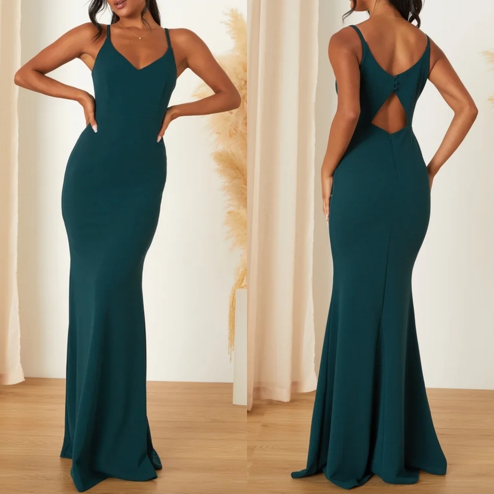 Lulu's Teal Maxi Dress